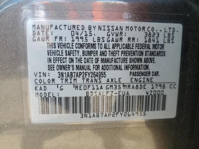 3N1AB7AP2FY264955 Nissan SENTRA S