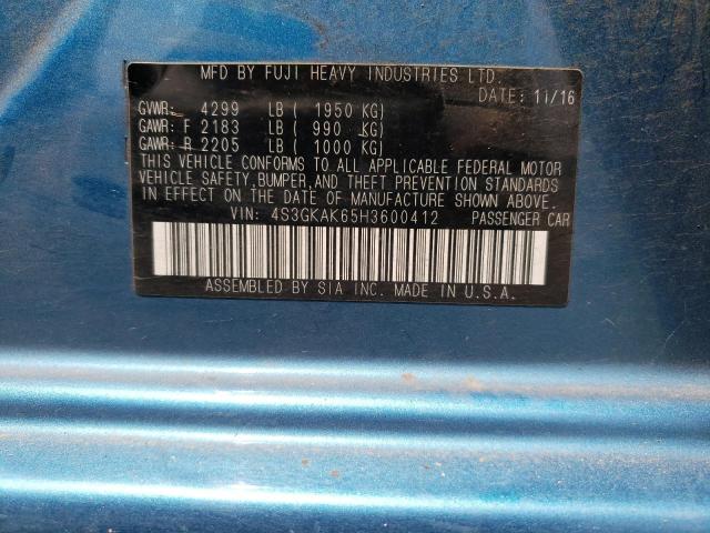 4S3GKAK65H3600412 Subaru Impreza Sport