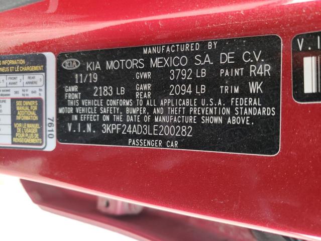 3KPF24AD3LE200282 KIA FORTE FE