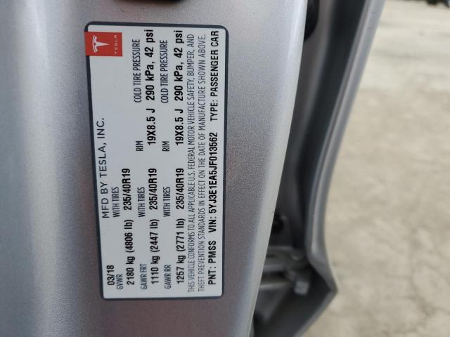 5YJ3E1EA5JF013562 Tesla MODEL 3