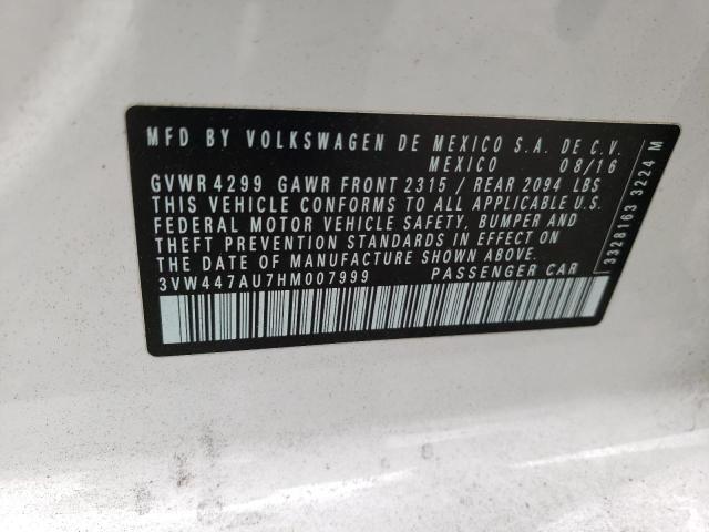 2017 VOLKSWAGEN GTI S/SE - 3VW447AU7HM007999