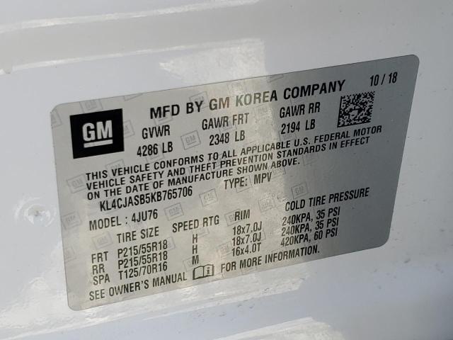 KL4CJASB5KB765706 Buick Encore Preferred