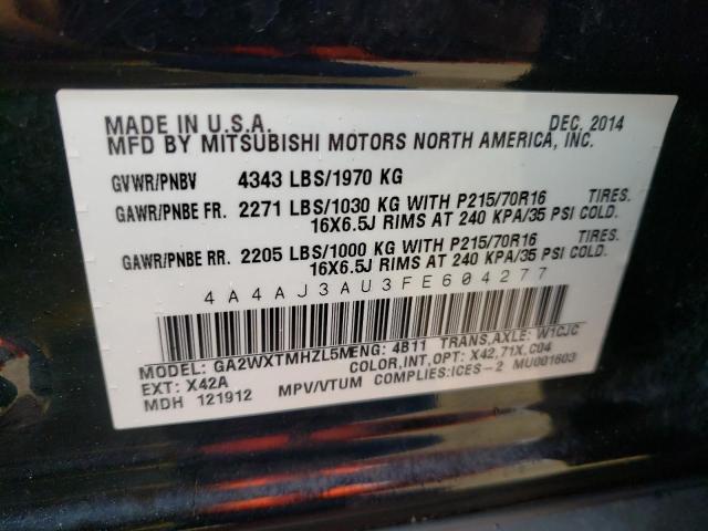 2015 MITSUBISHI RVR SE 4A4AJ3AU3FE604277