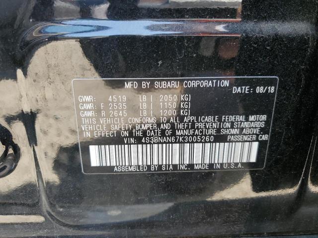 4S3BNAN67K3005260 Subaru Legacy 2.5i Limited
