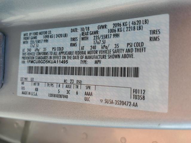 1FMCU0GD5KUA11495 Ford ESCAPE SE