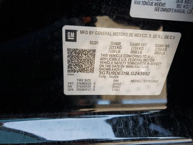 2020 GMC SIERRA - 3GTU9DED5LG243992