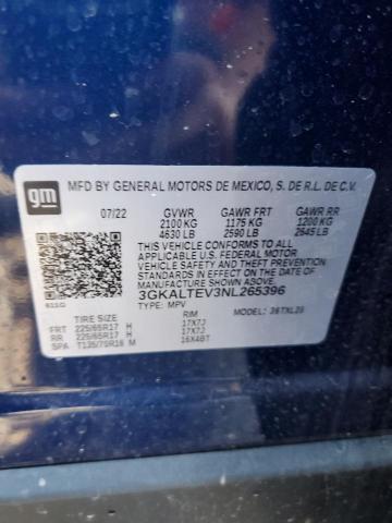 3GKALTEV3NL265396 GMC Terrain Sle