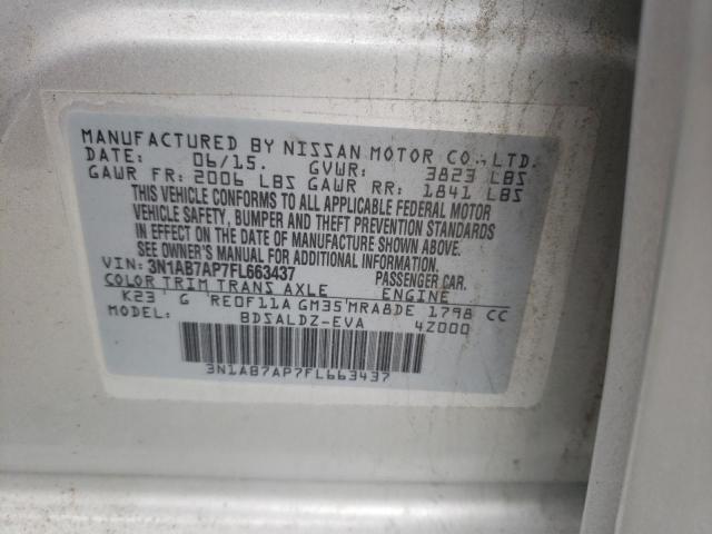 3N1AB7AP7FL663437 Nissan SENTRA S