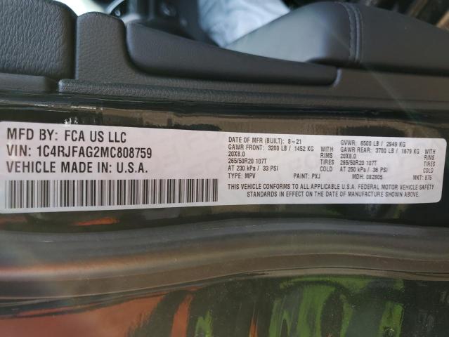 1C4RJFAG2MC808759 Jeep Grand Cherokee Laredo