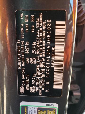 5XXGT4L34GG061086 KIA Optima Lx