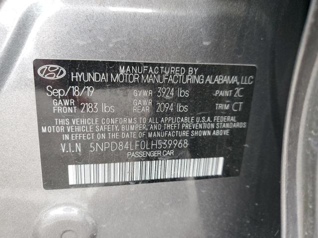 5NPD84LF0LH539968 Hyundai ELANTRA SEL