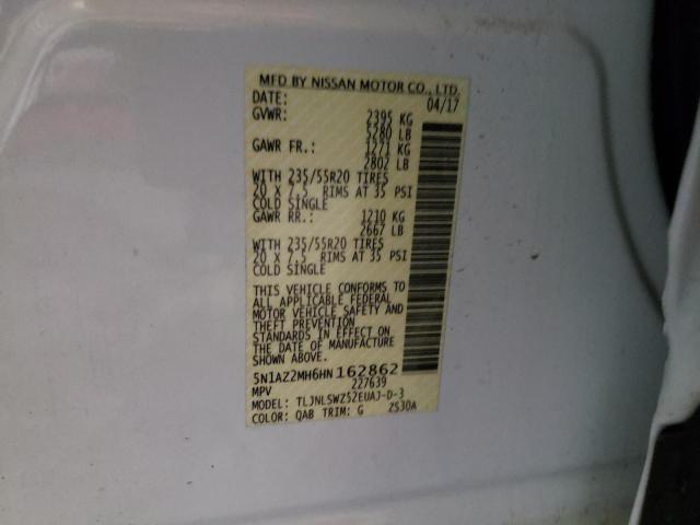 2017 Nissan Murano S VIN: 5N1AZ2MH6HN162862 Lot: 49808003