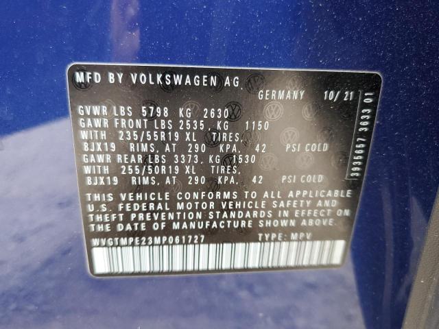 2021 VOLKSWAGEN ID.4 PRO S WVGTMPE23MP061727