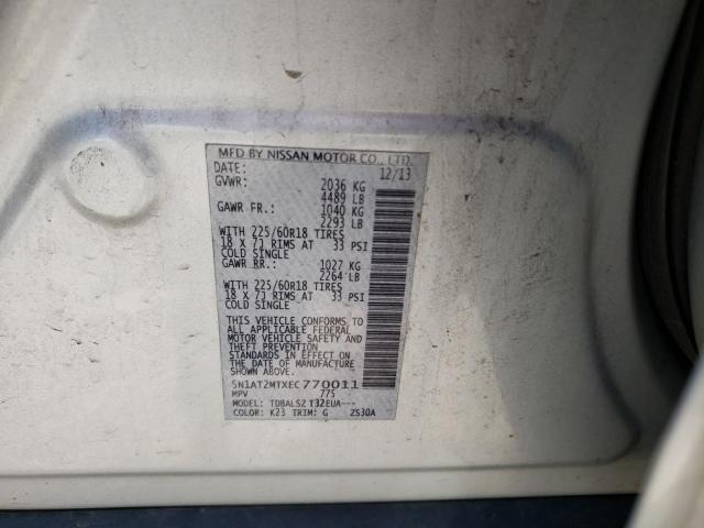 5N1AT2MTXEC770011 Nissan ROGUE S