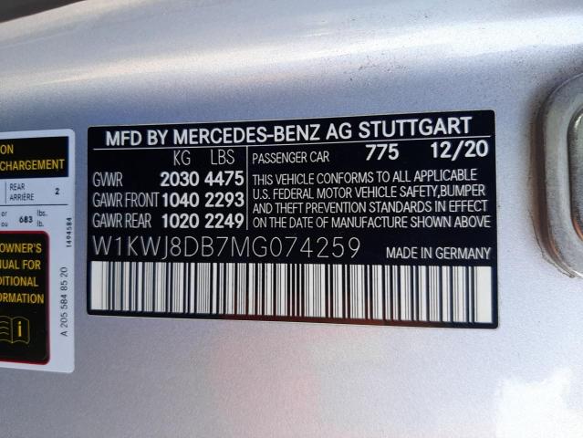 W1KWJ8DB7MG074259 Mercedes-Benz C 300