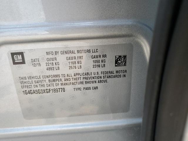 1G4GA5G3XGF189770 Buick Lacrosse