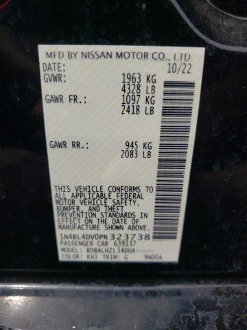 1N4BL4DV0PN323738 Nissan ALTIMA SV