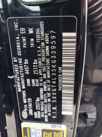 5XXGT4L35KG339597 KIA Optima Lx