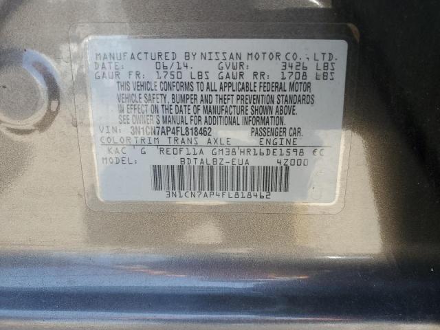 3N1CN7AP4FL818462 Nissan VERSA S
