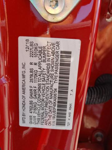 2019 ACURA TLX TECHNO - 19UUB3F45KA006754