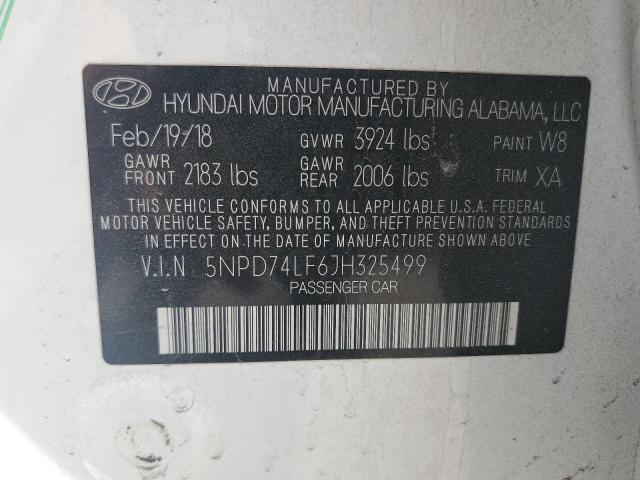 5NPD74LF6JH325499 Hyundai ELANTRA SE