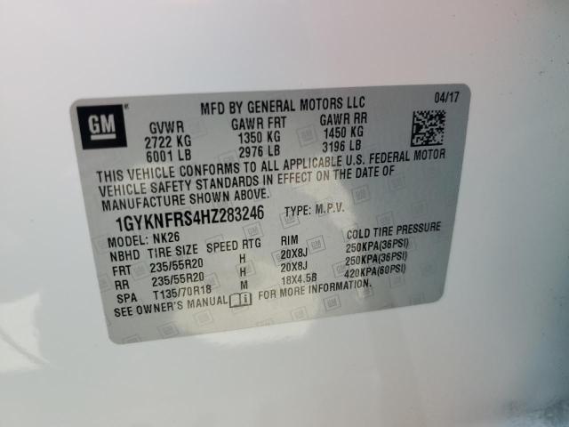 2017 CADILLAC XT5 PLATIN - 1GYKNFRS4HZ283246