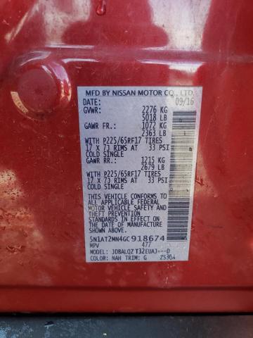 5N1AT2MN4GC918674 Nissan ROGUE S