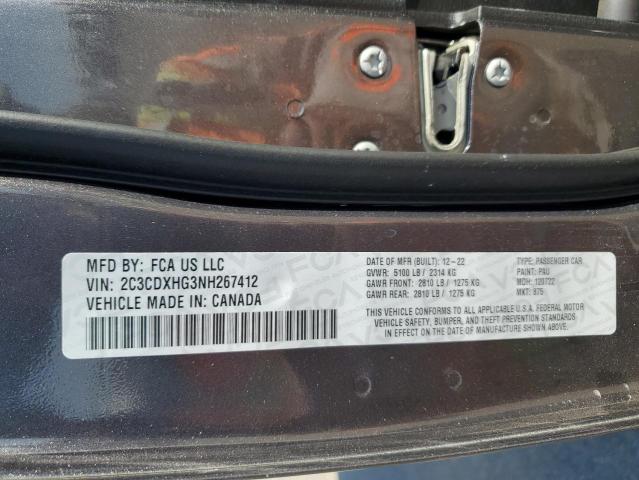 2C3CDXHG3NH267412 Dodge CHARGER GT