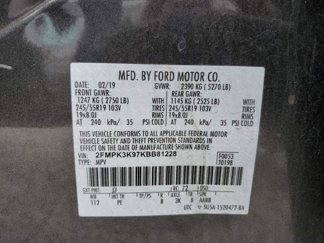 2FMPK3K97KBB81228 Ford Edge Titanium