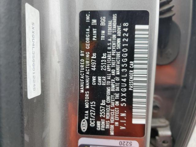 5XXGU4L35GG012248 KIA OPTIMA EX