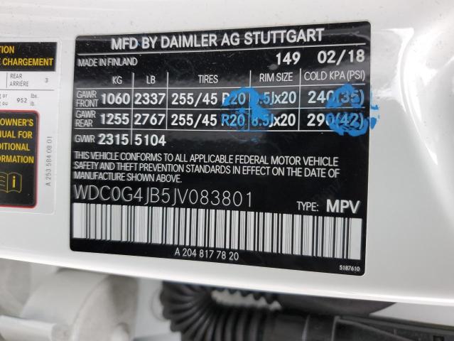 WDC0G4JB5JV083801 Mercedes-Benz GLC 300