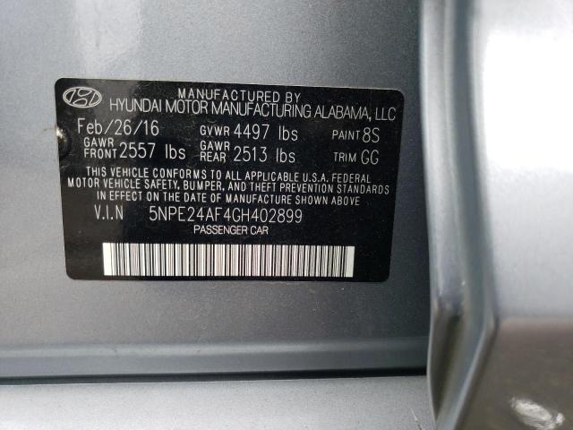5NPE24AF4GH402899 Hyundai SONATA SE