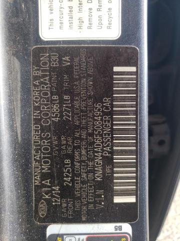KNAGN4AD6F5084956 KIA OPTIMA HYBRID