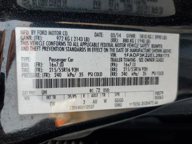 1FADP3K22EL288175 Ford FOCUS SE