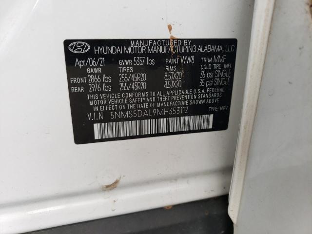 2021 HYUNDAI SANTA FE C 5NMS5DAL9MH353112