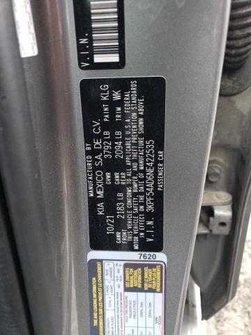 3KPF54AD6NE422535 KIA Forte Gt Line