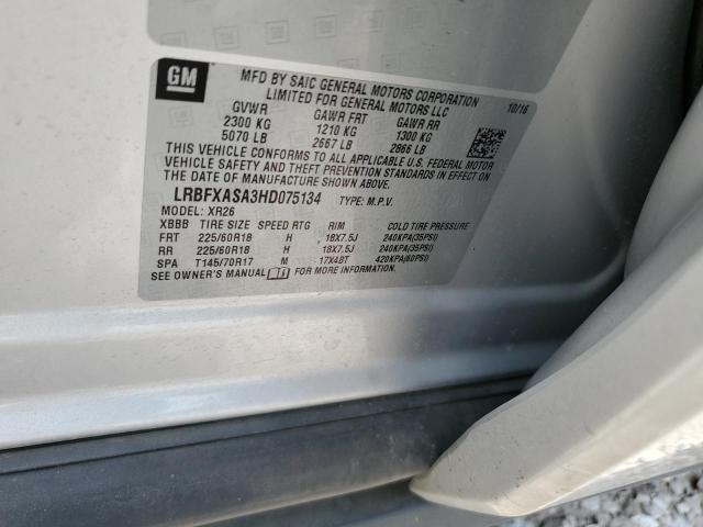 2017 BUICK ENVISION P - LRBFXASA3HD075134