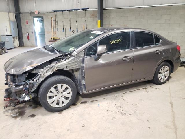 Salvage cars for sale from Copart Chalfont, PA: 2012 Honda Civic LX