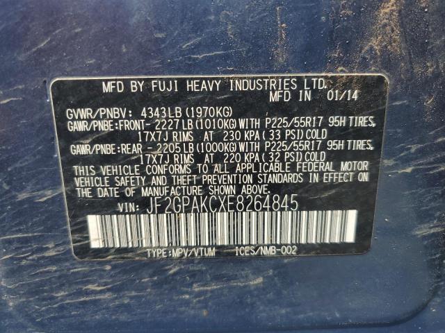 JF2GPAKCXE8264845 Subaru Xv Crosstrek 2.0 Limited