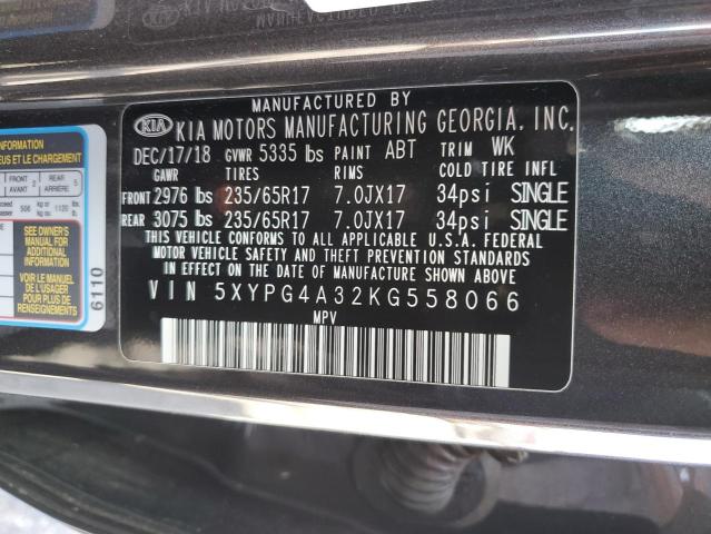 5XYPG4A32KG558066 KIA SORENTO L