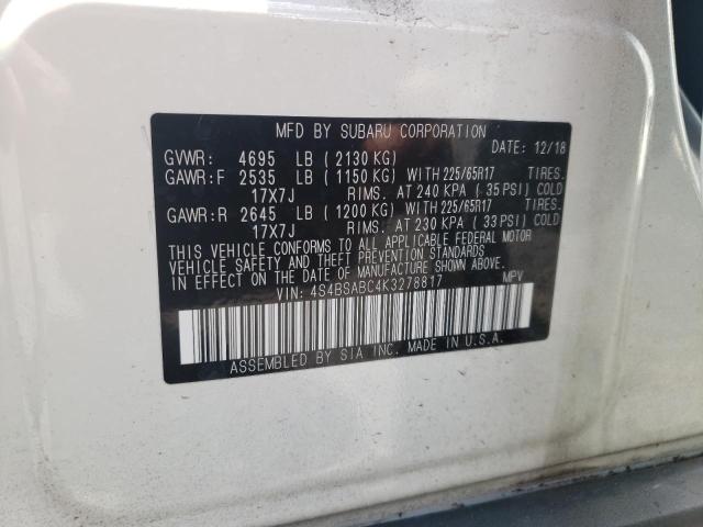 4S4BSABC4K3278817 Subaru Outback 2.5i