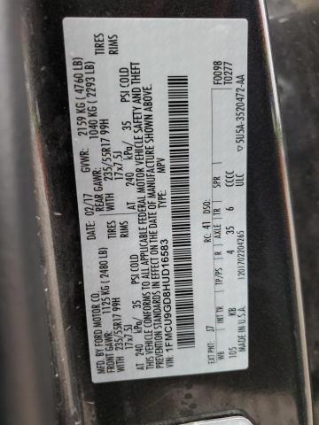 1FMCU9GD8HUD16583 2017 FORD ESCAPE, photo no. 12