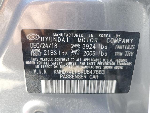 KMHD74LF5KU847883 Hyundai ELANTRA SE