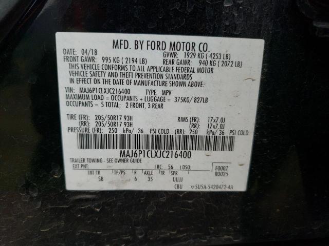 MAJ6P1CLXJC216400 Ford Ecosport Ses