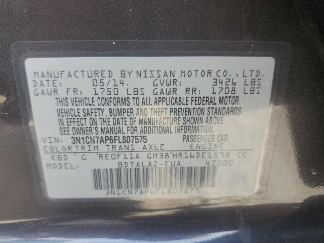 2015 NISSAN VERSA 1.6 - 3N1CN7AP6FL807575