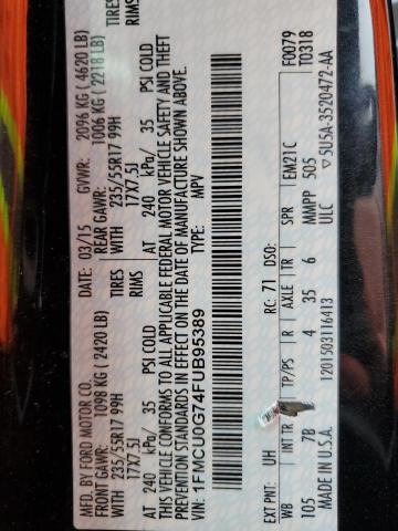1FMCU0G74FUB95389 Ford ESCAPE SE