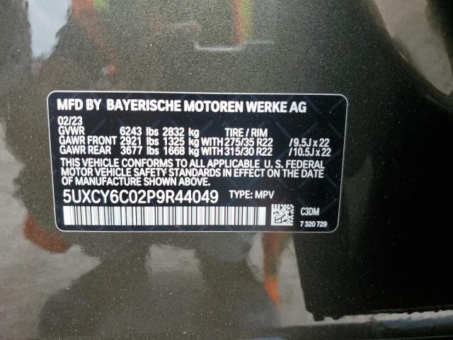 VIN 5UXCY6C02P9R44049 2023 BMW X6, Xdrive40I no.14