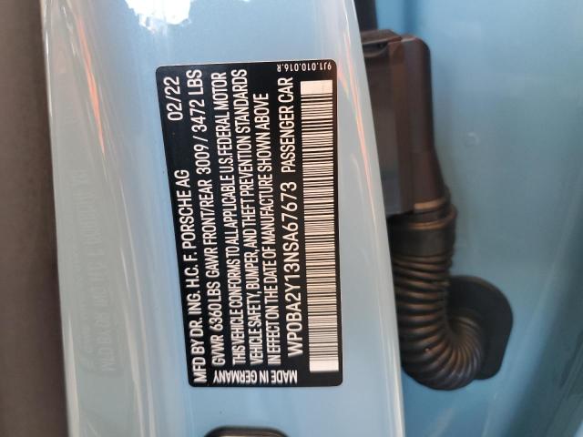 2022 PORSCHE TAYCAN CRO WP0BA2Y13NSA67673