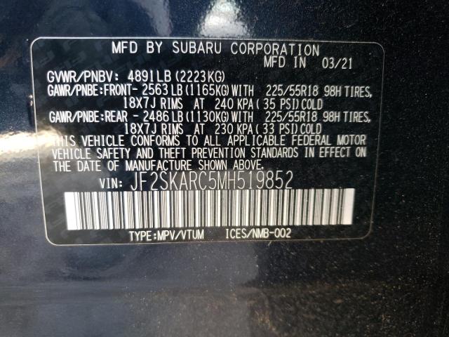 2021 SUBARU FORESTER S - JF2SKARC5MH519852