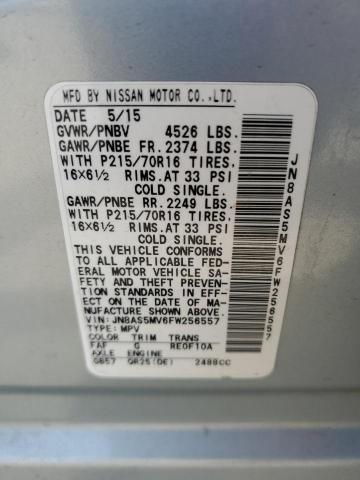 JN8AS5MV6FW256557 Nissan Rogue Select S